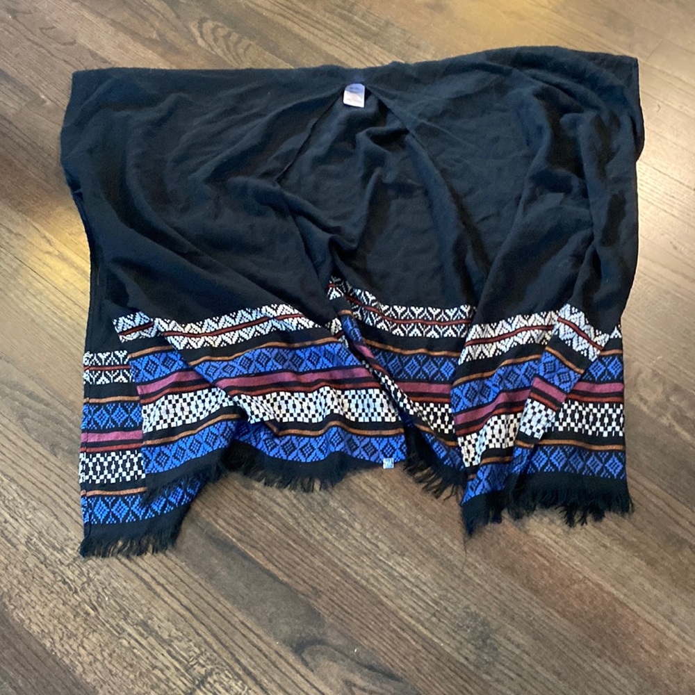 Libby Edelman Black Kimono Patterned One Size